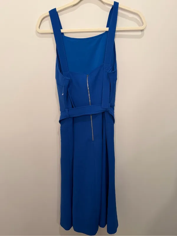GREY Jason Wu Cobalt‎ Blue Belted Midi Dress Size 4 - Image 2