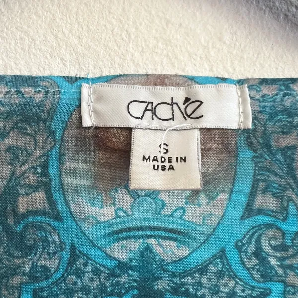 Vintage Cache‎ Graphic Print Top Y2K 2000s Indie Sleaze Retro Soft Grunge Small - Image 3