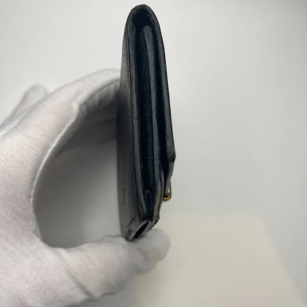 YSL Y Line Compact Wallet Wallet - Black w/ Gold - Preowned - Image 2