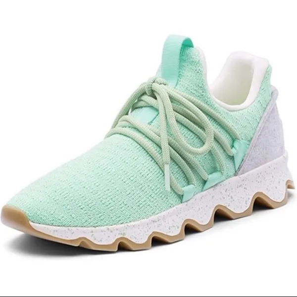 Sorel Mint Green Knit Lace-Up Athletic Sneakers - Image 2