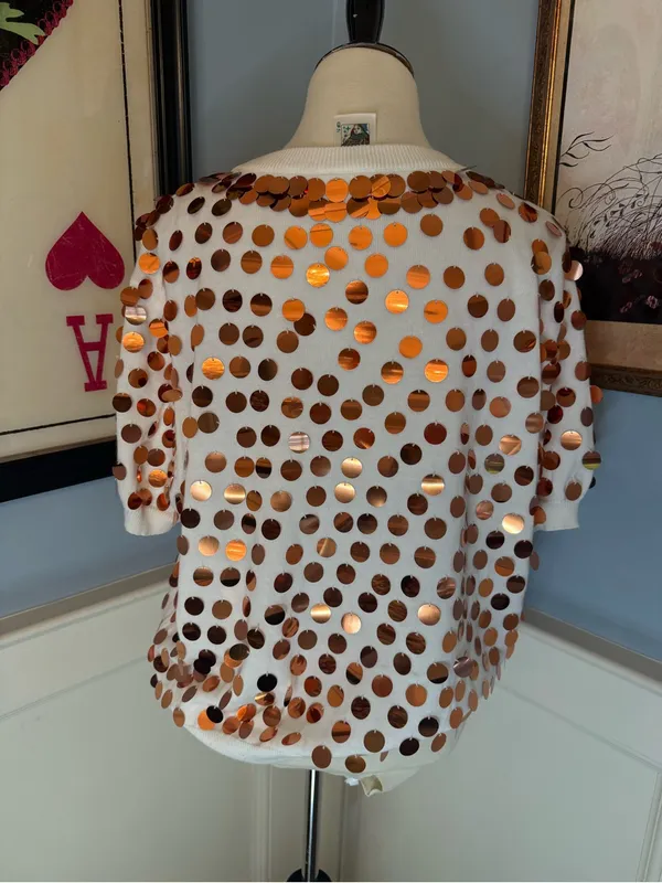 Queen of Sparkles Hook 'em queen University of Texas Longhorns sequined sweater - Image 5