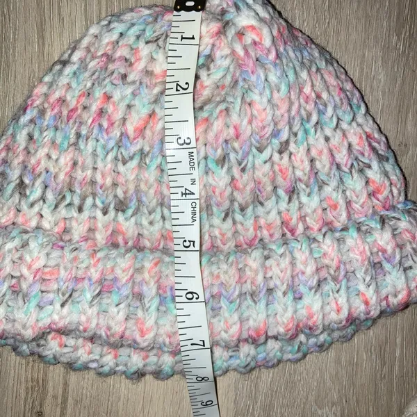 Handmade loom knitted multicolor adult beanie winter fashion - Image 2