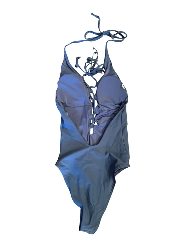 Aerie Blue Lace-Up One-Piece Swimsuit – Size S/P - Image 3