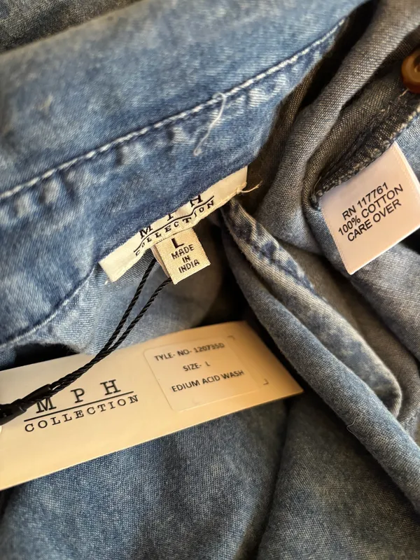 Super pretty denim dress size Lg - Image 8