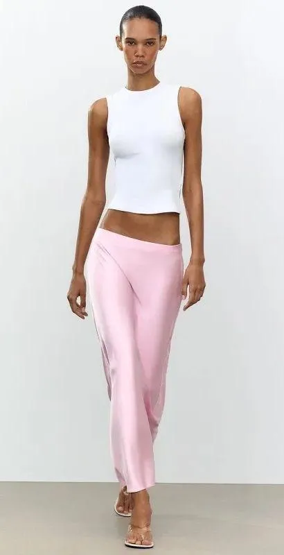 ZARA Satin Midi Skirt - Image 3