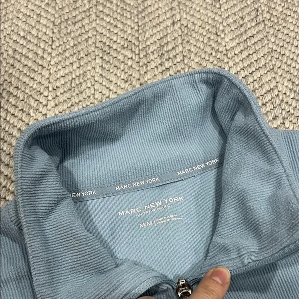 Marc New York Light Blue Half-Zip Pullover Sweater - Image 2