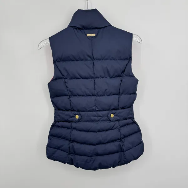 Lilly Pulitzer Isabelle puffer vest down filled XS zip front quilted navy blue - Image 5