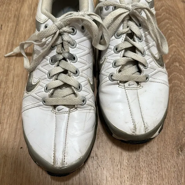 NIKE | Women's Y2K Chunky Air Max 360 White Silver Low Top Trainer Sneakers, 7.5 - Image 3