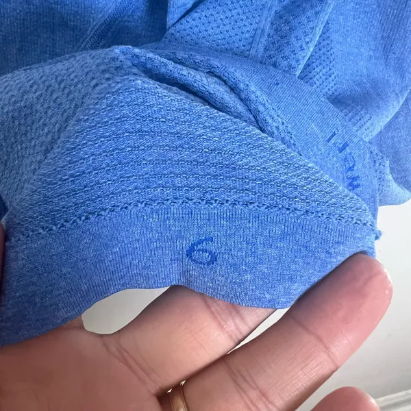 LULULEMON- Swiftly Tech Racerback Heathered Pipe Dream Blue Size 6 - Image 6