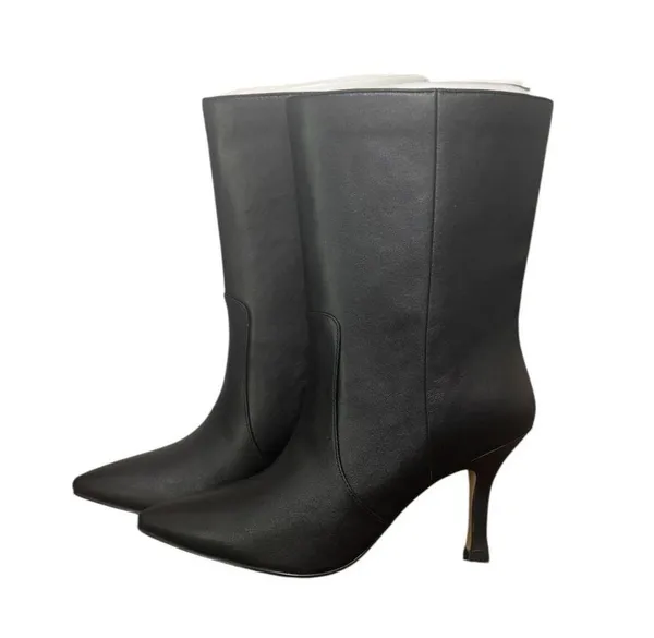 NIB! Lisa Vicky Arthaul Pointed Toe Leather Heeled Bootie - Size 8.5 - Image 4