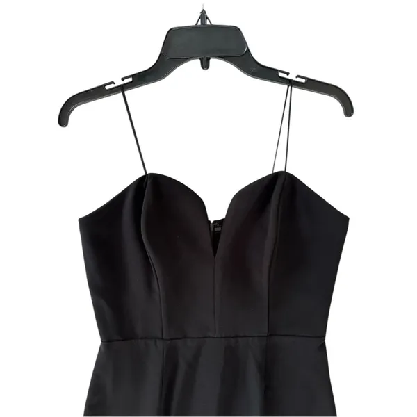 Amanda Uprichard Cherri Gown Black Strapless Maxi Dress Slit Revolve Large - Image 3