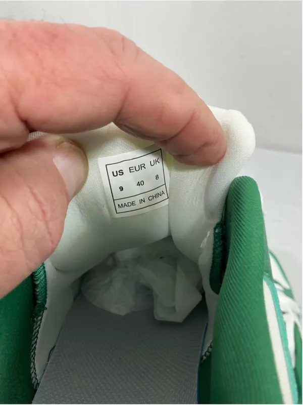 Women's BAYMORIA Green and White Sneakers Size 9 - Image 5