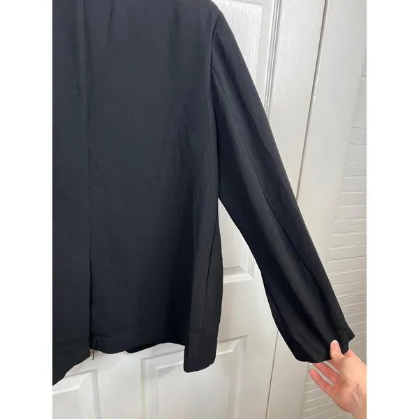 BCBGeneration Black Single-Button Notched Lapel Blazer Jacket Size S - Image 10