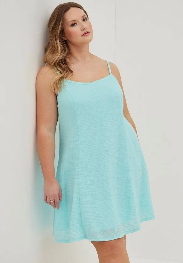 Torrid Midi Pucker Woven Trapeze Dress in Island Paradise - 3X - Image 11