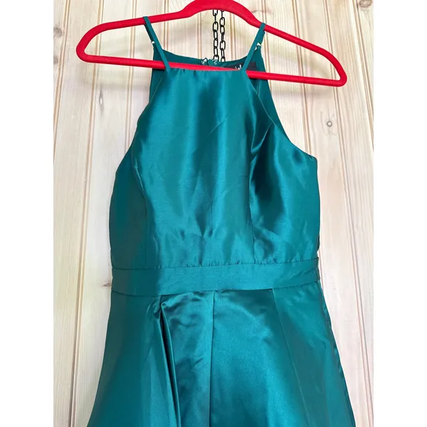 Lulus Broadway Show Emerald Green High-Low Gown Ball Prom Event Classy Medium - Image 4