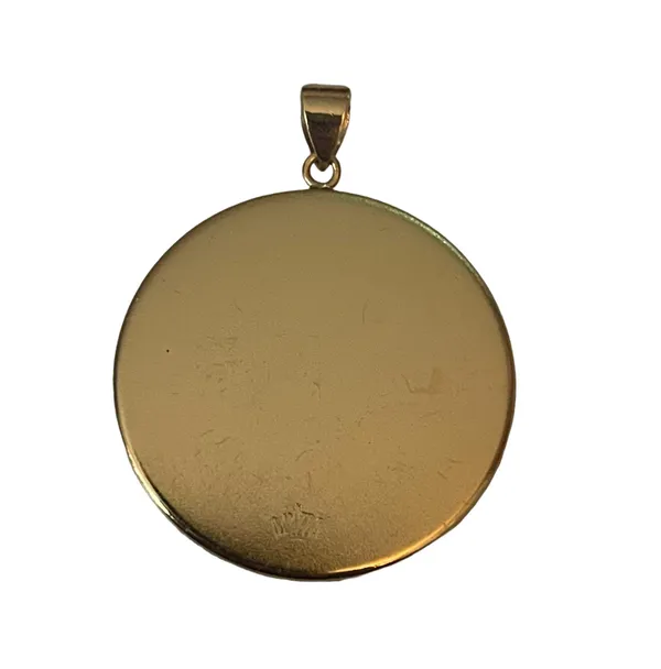 Vintage Amita Sunflower Damascene Pendant - Image 3