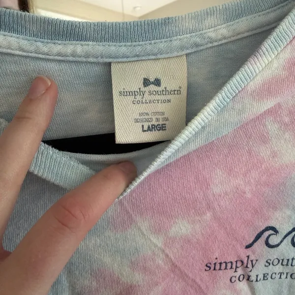 Simply Southern Pastel Tie-Dye Tee in Pink, Blue & Yellow - Image 4