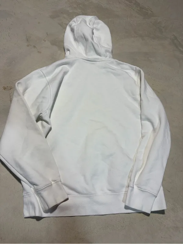 Nike White Hoodie with Black Swoosh Logo medium - Image 10