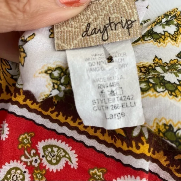 Bohemian Peasant blouse Size Large - Image 9