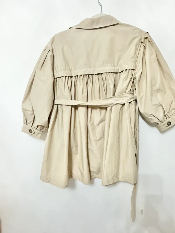 ZARA cropped quarter sleeve trench coat jacket - Image 2