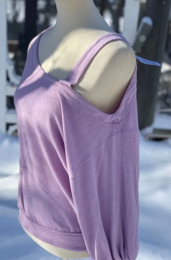 Free People Flaunt It Cold Shoulder LS Top - Image 4