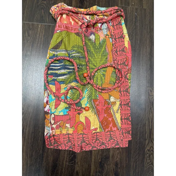 Farm Rio Tropical Print Midi Skirt with Beaded Rope Belt‎ - Size S - Image 2