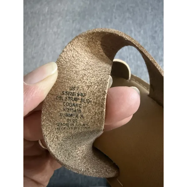 GAP Double Strap Slides Color Cognac Women's Sz 7 - Image 4