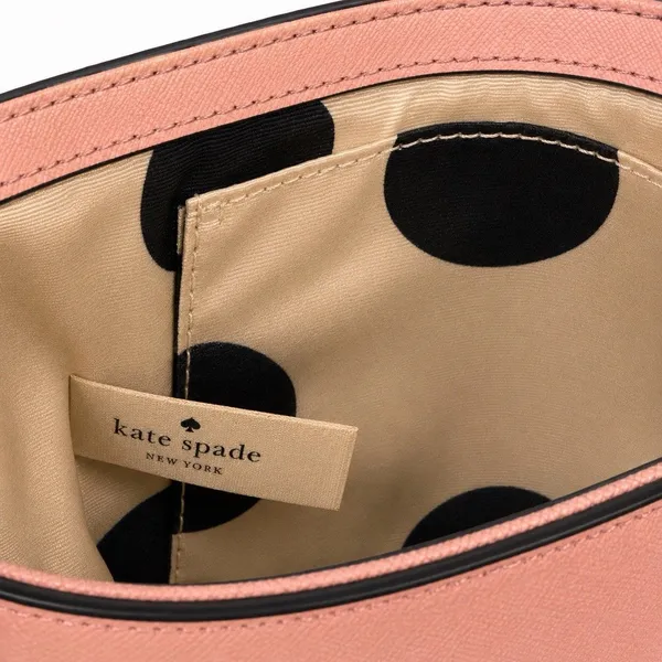 Kate Spade New York Pink Saffiano Leather Crossbody Clutch Bag Convertible - Image 8