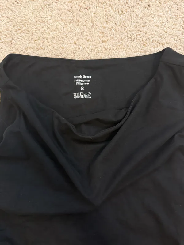 one shoulder/ off the shoulder black top - Image 3