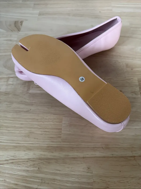 Cider Pale Pink Split-Toe Ballet Flats with Bow Accent NWOT - Image 6