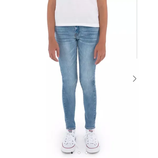 Levi's 710 Super Skinny Girls Size 16 Light Wash Denim Jeans Adjustable‎ NWT - Image 2