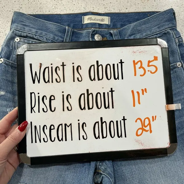 Madewell Size 25 The Perfect Vtg Jeans Chet Wash Busted Knees Distressed Edition - Image 12