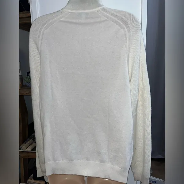 Reiss Cashmere Blend Quarter-Zip Sweater Size Small - Image 3