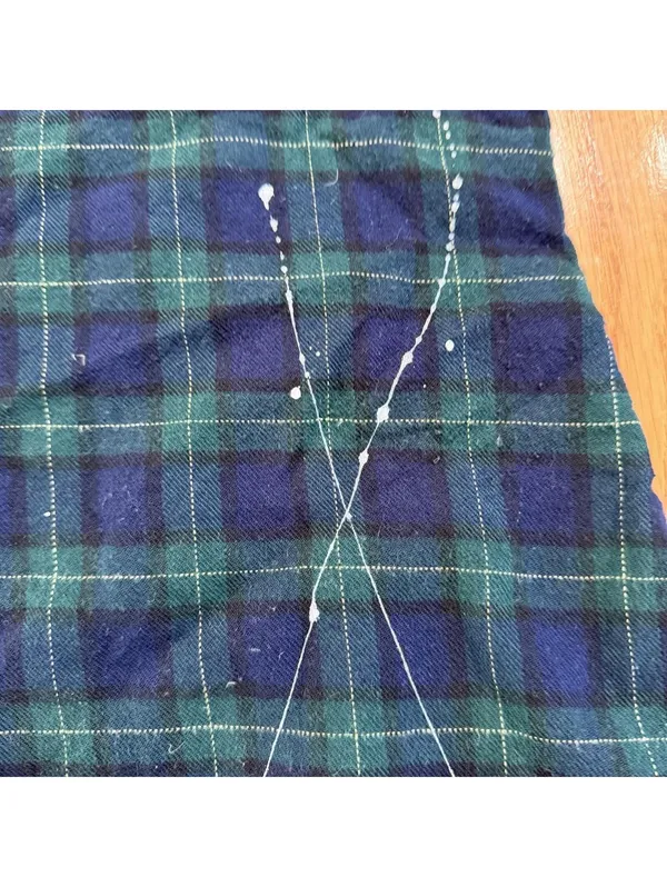 Size Medium Megaton 89 Plaid Flannel Button Up Shirt Women’s Green Blue Grunge - Image 5