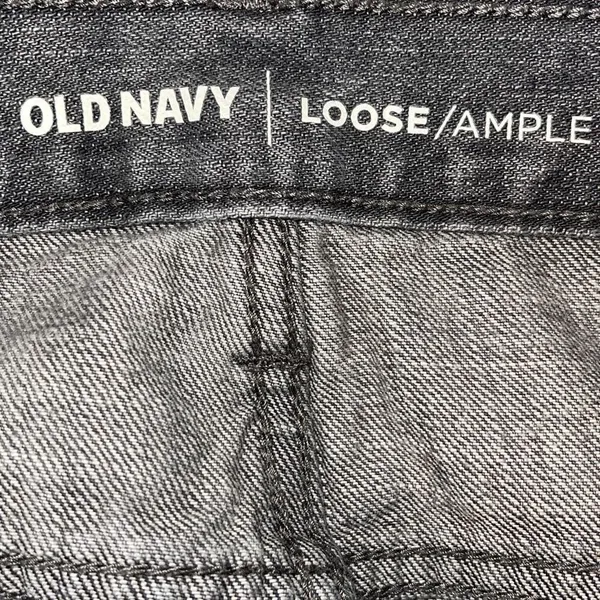 Old Navy Mens Straight Jeans Loose Ample 100% Cotton 5 Pocket Bkack Gray Size 38 - Image 6