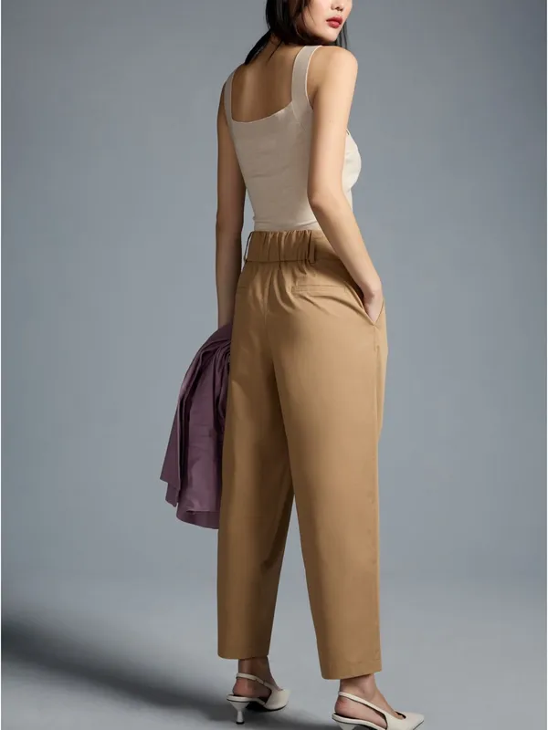 EXQUISE for ANTHROPOLOGIE Barrel Leg Chino Pants in Cedar size XS - Image 3