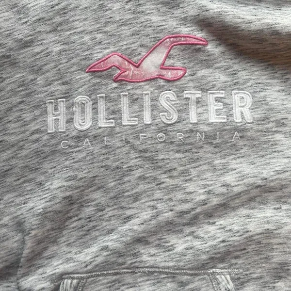 Hollister California Y2K Marled Gray Hoodie Size Small - Image 3