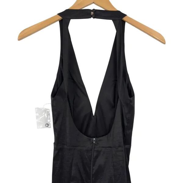 Windsor Black V-Neck Sleeveless Formal Halter Gown Maxi Dress Size Small - Image 7