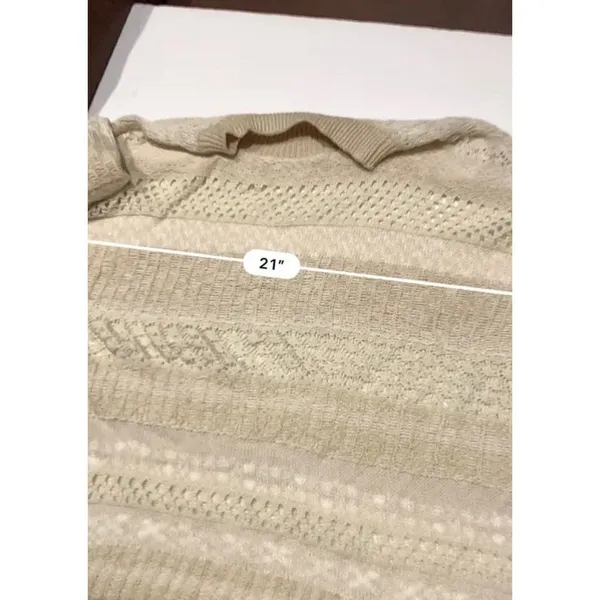 ABV) BILLABONG sweater women's size‎ S white open weave boxy small women - Image 4