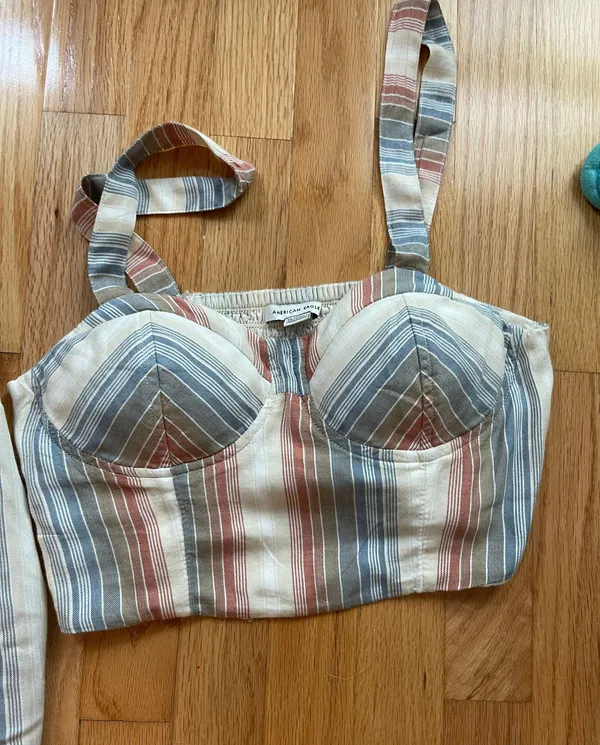 American Eagle High-Waisted Palazzo Set: Pant and matching top - Image 2
