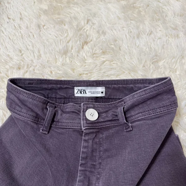 Zara Purple High Rise Wide Leg Jeans Size 2 - Image 2