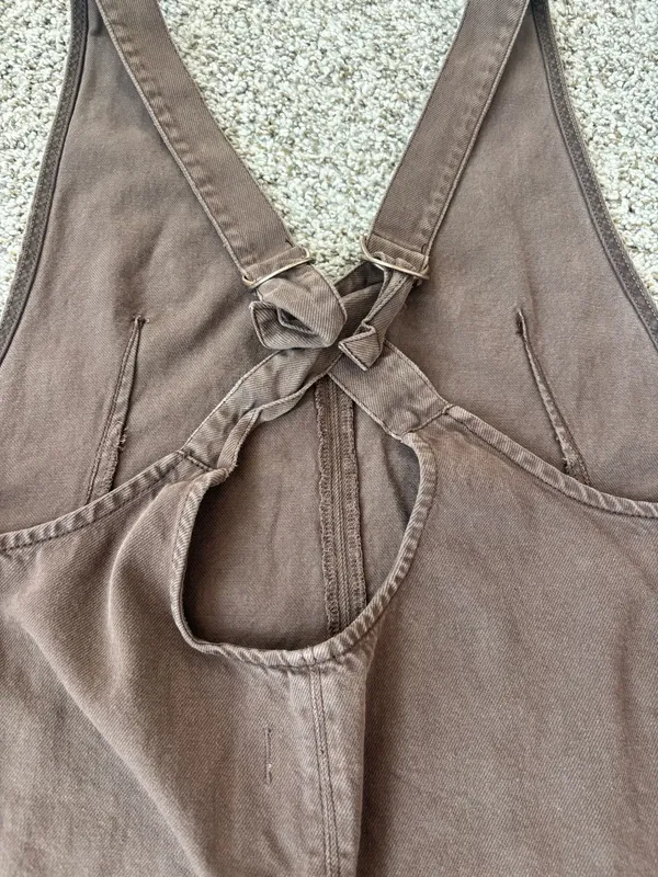 Free People Overalls Denim Shorts - Image 4