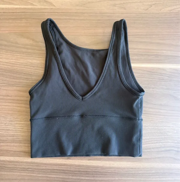 lululemon athletica Black Ribbed Crop Tank - Image 2