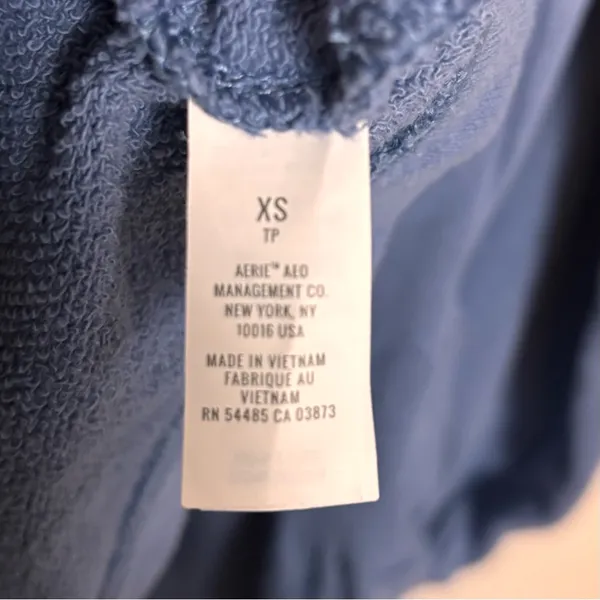Aerie Women’s Weekend Tiered Dress Long‎ Sleeve 100% Cotton Cornflower Blue XS - Image 7
