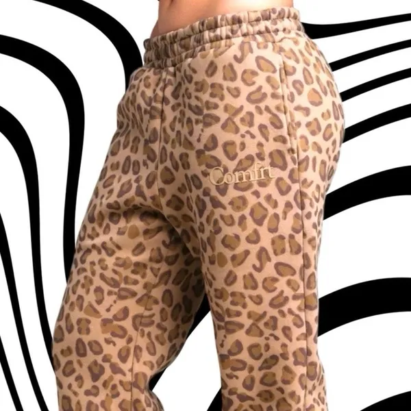 •NEW• CMFRT Womens minimalist Straight leopard sweatpants • Size XL - Image 5