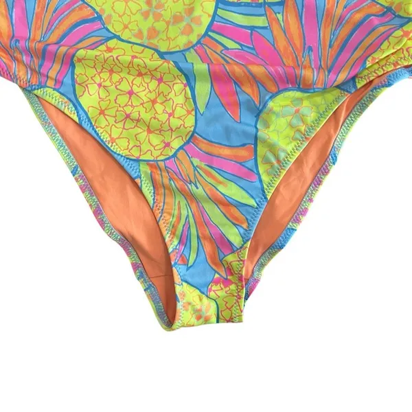 Chubbies Pineapple Tropical One Piece Swimsuit Bright Retro Large - Image 5