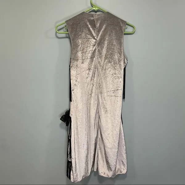 Flapper fringe dress! 1920s silver and black Halloween costume dress! - Image 3
