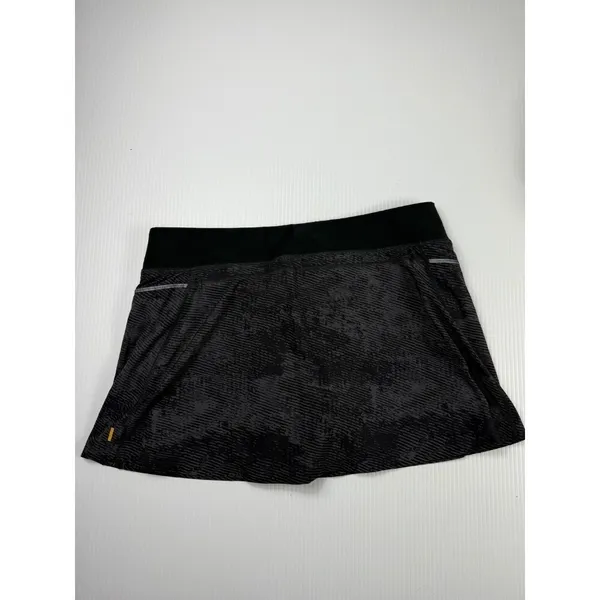 Lucy Active Skort‎ Athletic Running Skirt Built-In Shorts Black Gray L - Image 4