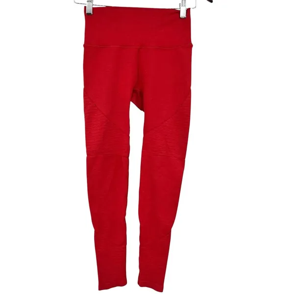Alphalete Revival R6 Leggings Coral Red Size Small Work Out Gym Athletic pull on - Image 2