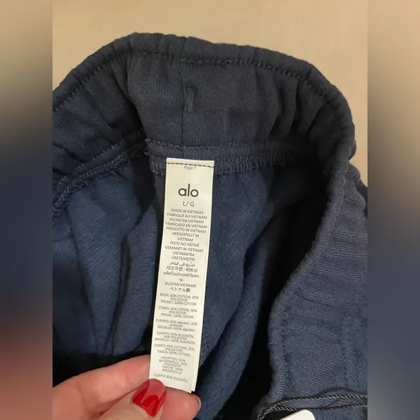 Alo Yoga NWT Accolade High Waist Jogger Sweatpants Navy Blue Size L - Image 11